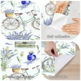 thumbnail image 4 of Peel and Stick Canvas Wallpaper Wall Mural Watercolor realistic Floral seamless pattern Provence Retro bicycle Wall Art Self Adhesive and Removable 100in x 144in, 4 of 8
