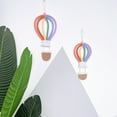 thumbnail image 4 of CSCHome Hot Air Balloon Rainbow Wall Hanging,Kids Room Wall Decoration,Macrame Ring Tassel Scene Pendants, 4 of 5