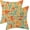 Boho Floral-green Orange, variant on Boho Pillow Covers 18x18 inches Pack of 2 Yellow Pink Floral Throw Pillow Covers Outdoor Decoration Spring Summer Flower Decor Pillowcase Farmhouse Decorative Linen Cushion Cover for Sofa Couch