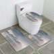 thumbnail image 1 of Juego de alfombras de baño ABPHQTO de 3 piezas, Verano Nublado Islas Lofoten Noruega, alfombra de contorno y tapa de inodoro, 1 of 2