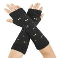 thumbnail image 1 of Winter Warm And Fashionable Solid Color Knitted Fingerless Gloves For Men And Women, 1 of 3