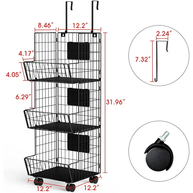 2PK-Stackable Wire Baskets XXL Produce Fruit Basket Vegetable Bins wit –  TreeLen