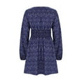 thumbnail image 4 of Cameland Robes Boho pour Femmes Contrôle du Ventre Robe à Manches Longues pour Femmes Col en V Ample Mini Évasée Robes Tendance, 4 of 5