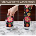 thumbnail image 4 of 2 Pcs Pioneer Flower Floral Print Pattern Kitchen Towels, Funny Microfiber Dish Towel Set, 18" X 26" Tea Towels, 4 of 6