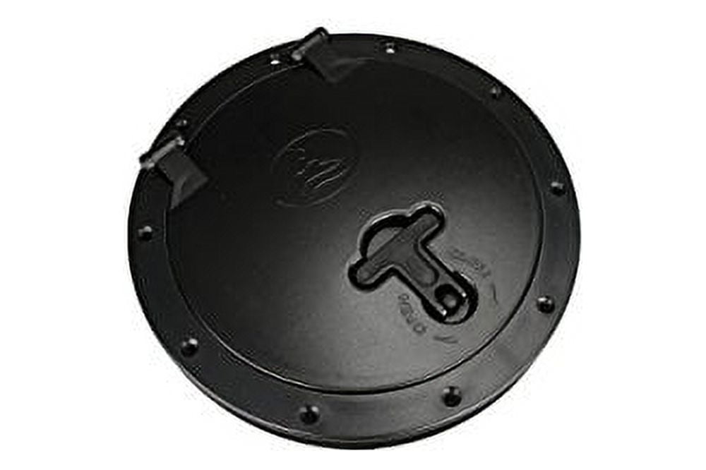 Pactrade Marine Boat Kayak Canoe Fishing Rigging Sailing Heavy Duty Black Plastic 8'' Waterproof Deck Plate Hatch Cover w/Storage Bag Lock Design