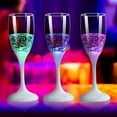 thumbnail image 5 of Set of 6 LED Light Up Cups Wine Champagne Flutes  , Colored Plastic Champagne Flutes Drinking Glasses Glow in the Dark Colorful Glowing Cups for Birthday, 5 of 6