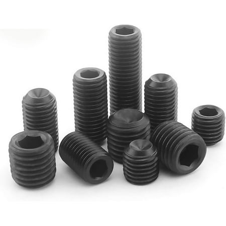 

ZX 10pcs/lot Headless Cup Point Set Screw M2 M2.5 M3 M4 M5 M6 M8 M10 Carbon Steel Hex Socket Set Screw Hardness 12.9 Grade (Color : 8mm x10pcs Size : M10)-0810