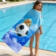 thumbnail image 2 of Partheme 55x28 in Beach Towel , Soccer Quick Dry Sand Beach Towel for Boys Personalized Beach Towel Pool Camping Travel Towel Soft Beach Blanket Bath Shower Towel , B, 2 of 6