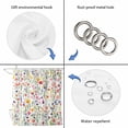 thumbnail image 5 of Colorful Spring Floral Waterproof Fabric Shower Curtain,Farmhouse Botanical Summer Waterproof Fabric Shower Curtain for Bathroom Curtains Bathtubs Hotel Shower Curtains with 12 Hooks Stall 54x78in, 5 of 8
