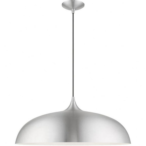 3 Light Large Pendant in Transitional Style-15.75 inches Tall and 23.75 inches Wide-Brushed Aluminum/Polished Chrome Finish Bailey Street Home