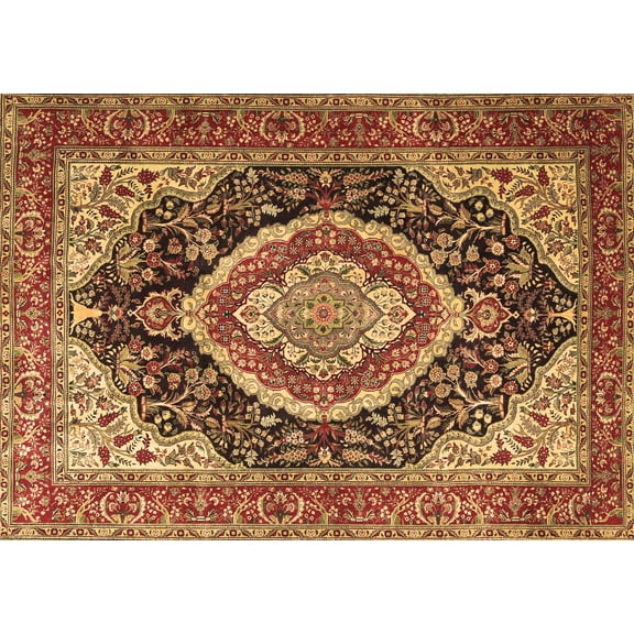 Ahgly Company Indoor Rectangle Persian Brown Traditional Area Rugs, 5' x 7'