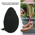 thumbnail image 4 of Tennis Bag, Water Resistant Composite Fabric Adjustable Shoulder Strap Tennis Sling Crossbody Backpack Multiple Zippered Pockets Large Capacity Tennis Racket Bags, 4 of 7