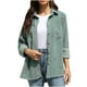 thumbnail image 1 of Blusa de chaqueta de pana de un solo pecho con solapa informal a la moda para mujer, 1 of 5
