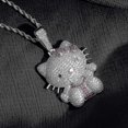 thumbnail image 3 of Hellokitty Diamond Necklace Pendant With High Quality Diamond Inlay Technique, 3 of 5