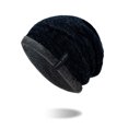 thumbnail image 3 of Gorro de lana de punto cálido de terciopelo para hombre, gorro estilo jersey coreano para exteriores para otoño e invierno, 3 of 5