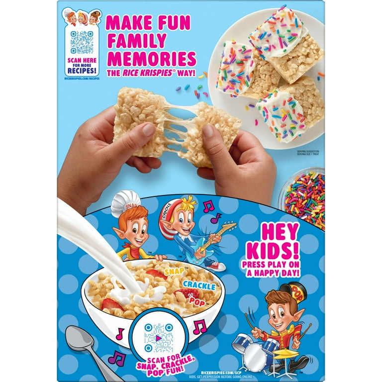 Kellogg's Rice Krispies Breakfast Cereal, 8 Vitamins and Minerals