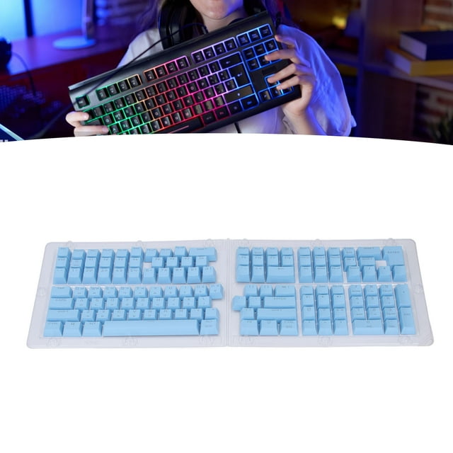 Ergonomic 132 Key Korean Keycaps Replacement, Durable ABS Material, OEM Height, Showcasing Korean Script, for Most Mechanical Keyboards