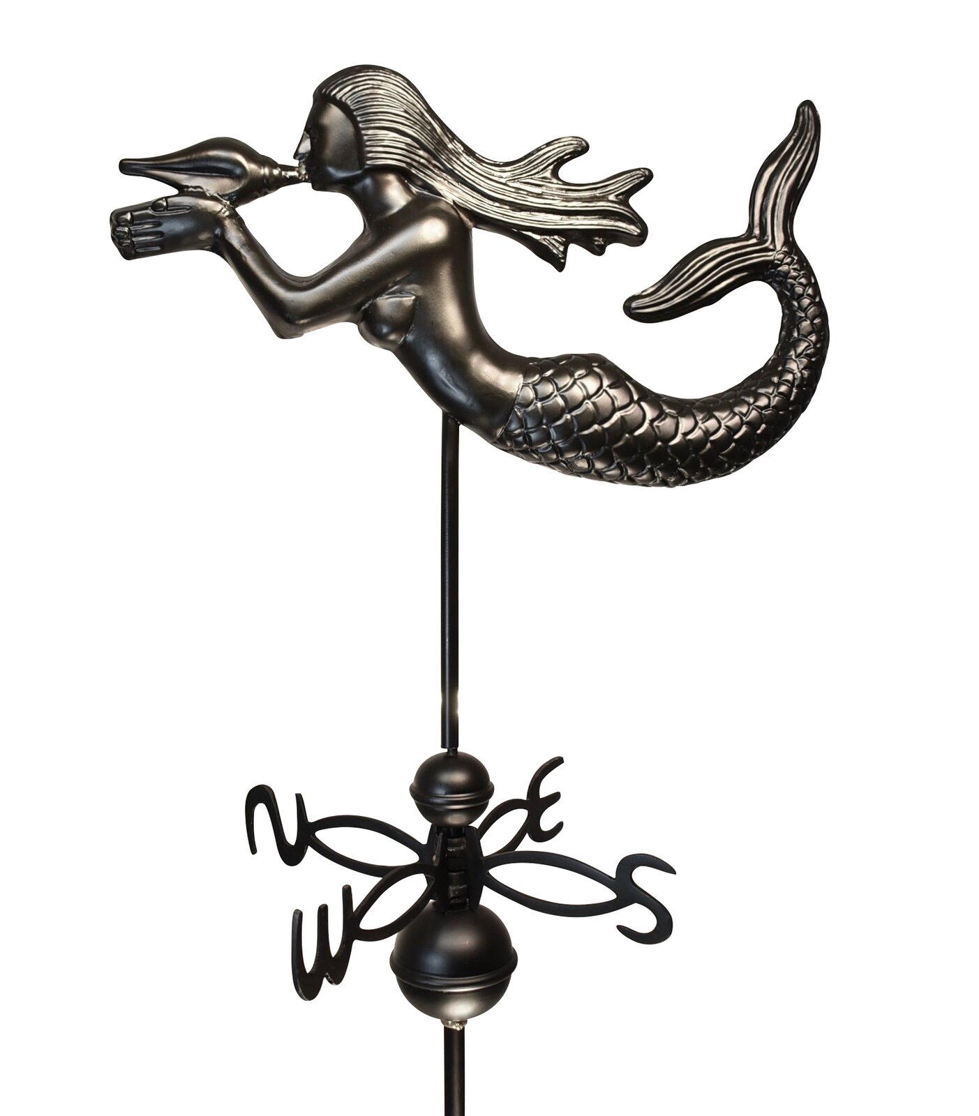 Mermaid Weathervane, Weathervane: Yes, This design allows weathervane
