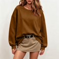 thumbnail image 2 of Oversized Crewneck Sweatshirt Women 2026 Fall Comfort Colors Sweatshirt Casual Long Sleeve Fleece Pullover Sweaters,M, 2 of 8