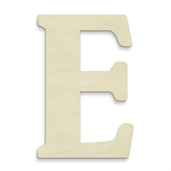 UNFINISHEDWOODCO 23-Inch Unfinished Wood Letter, Large, Letter E