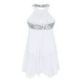 thumbnail image 4 of Alvivi Girls Halter Sequins Lyrical Dance Dress Modern Ballroom Costume 4-16, 4 of 7