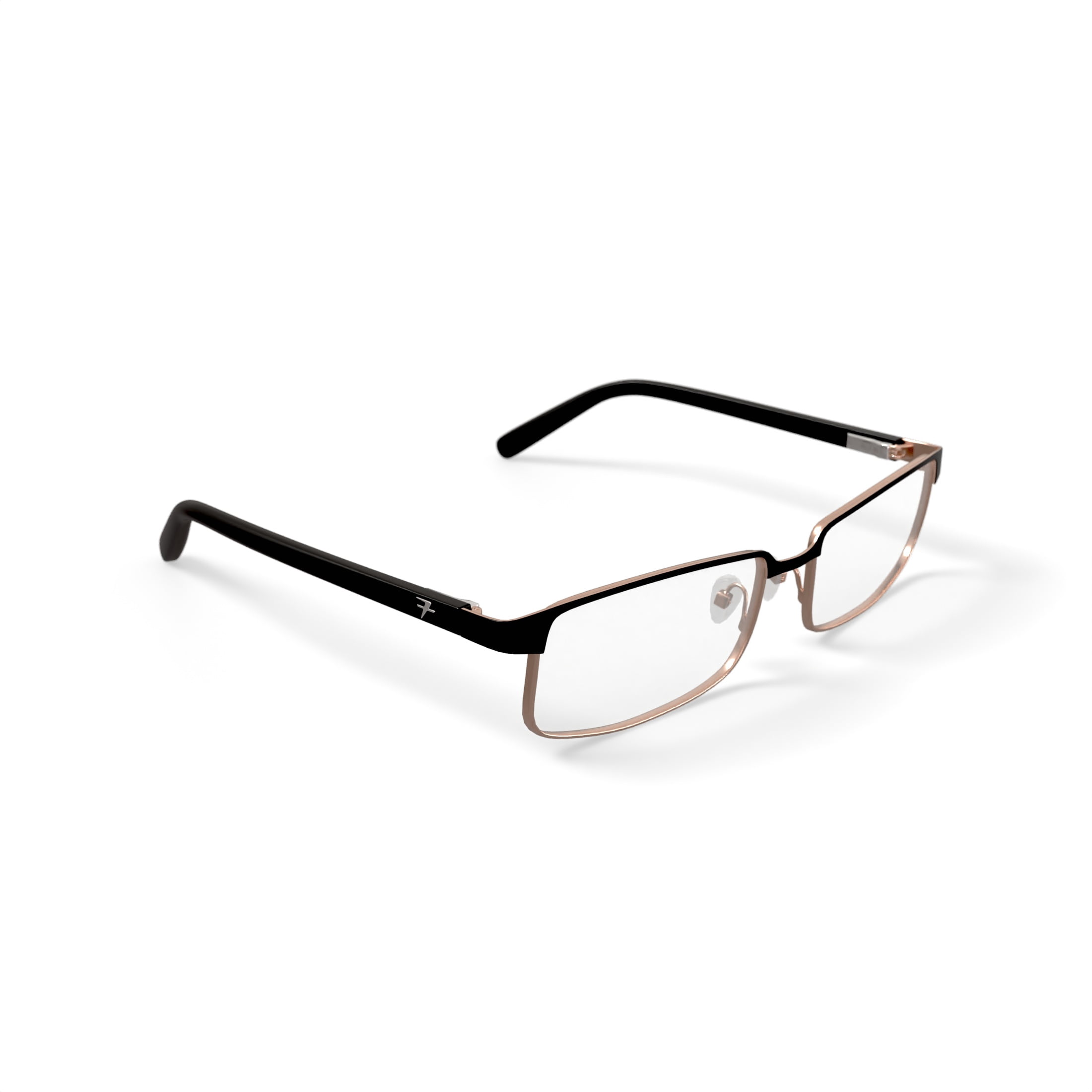 Fatheadz Men's Rectangular Eyeglasses, FH-0043 Vito XL, Black, 60-18-148, with Case