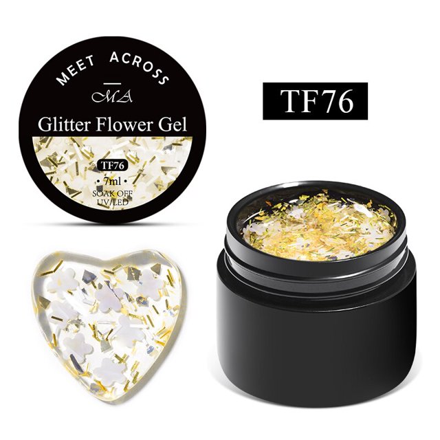 Mtssii Floral Gel Barniz Fairy Nail Gel Polish Diseño de flores secas Gel Laca 5ml Duradero UV Soak Off Gel Nail Polish 1 PC Tan Jianjun unisex