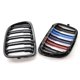 thumbnail image 3 of Double Line Black M-color Front Grill Dual Line Kidney Grille Replacement For Bmw E84 X1 2010-2015 Gloss Black M Color, 3 of 4