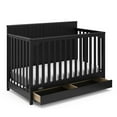 thumbnail image 1 of Graco Hadley 5-in-1 Convertible Baby Crib with Drawer, Black, 1 of 15