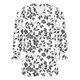 thumbnail image 5 of TaTaai Spring Top for Women V-Neck Casual 3/4 Sleeve with Smocked Cuffs Loose Fit Printed Blouse Fashion Unstructured Print Soft Comfortable for Daily Outing Gift, 5 of 6
