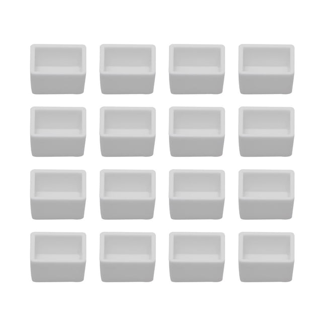 100 piezas de bandejas de pintura de acuarela de plástico vacías, medias bandejas de acuarela para pintar