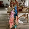 thumbnail image 4 of Tropical Flowers Leopard Print Shell Sleeveless Dress Dresses Women Summer Women's Summer Clothing, 4 of 9