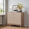 thumbnail image 2 of Tcbosik Sideboard Cabinet with 2 Doors, Modern Kitchen Cabinet with Adjustable Shelf, Coffee Bar Cabinet for Kitchen, Living Room, Hallway, Tangerine & Walnut, 2 of 10