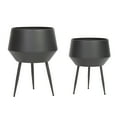 thumbnail image 3 of Aspire Home Accents Huxley Mid Century Modern Planters - White (Set of 2) Black, 3 of 6