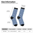 thumbnail image 2 of Pofeuu Stylized Flowers Vintage Boho Print Crew Socks, Adult Running Hiking Socks for Youth and Adult, 2 of 6