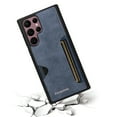 thumbnail image 3 of Dteck for Samsung Galaxy S22 Plus Hard Shell, Luxury Premium PU Leather Wallet Case with Card Holder, Shockproof Back Flip Hard Slim Rugged Protective Cover, blue, 3 of 4