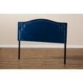 thumbnail image 5 of Baxton Studio Aubrey Velvet and Wood King Headboard in Royal Blue, 5 of 7