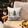 thumbnail image 4 of Merry Christmas Throw Pillow Cover 16x16 Inch Nutcracker Christmas Decor Winter Holiday Party Cushion Case Decoration for Sofa Couch B, 4 of 6