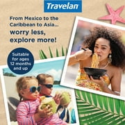 TRAVELAN Anti Diarrhea Travel Medicine for Gas Relief, Bloating, Cramping and Digestive Support, Natural Colostrum Dietary and Immune Support Supplement, Blister Pack for Travel, 30 Pills