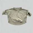 thumbnail image 2 of Kids Unisex Linen Shirts, Stylish Loose Button Down Tops for School & Outings, 6M-7Y, 2 of 8