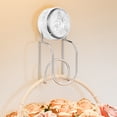 thumbnail image 6 of Clear Suction Cup Bucket Hooks Rotatable Bathroom Organizer No Drill Hanger for Kitchen Toilet Max Load 4.4lb Plastic Storage Hook, 6 of 6