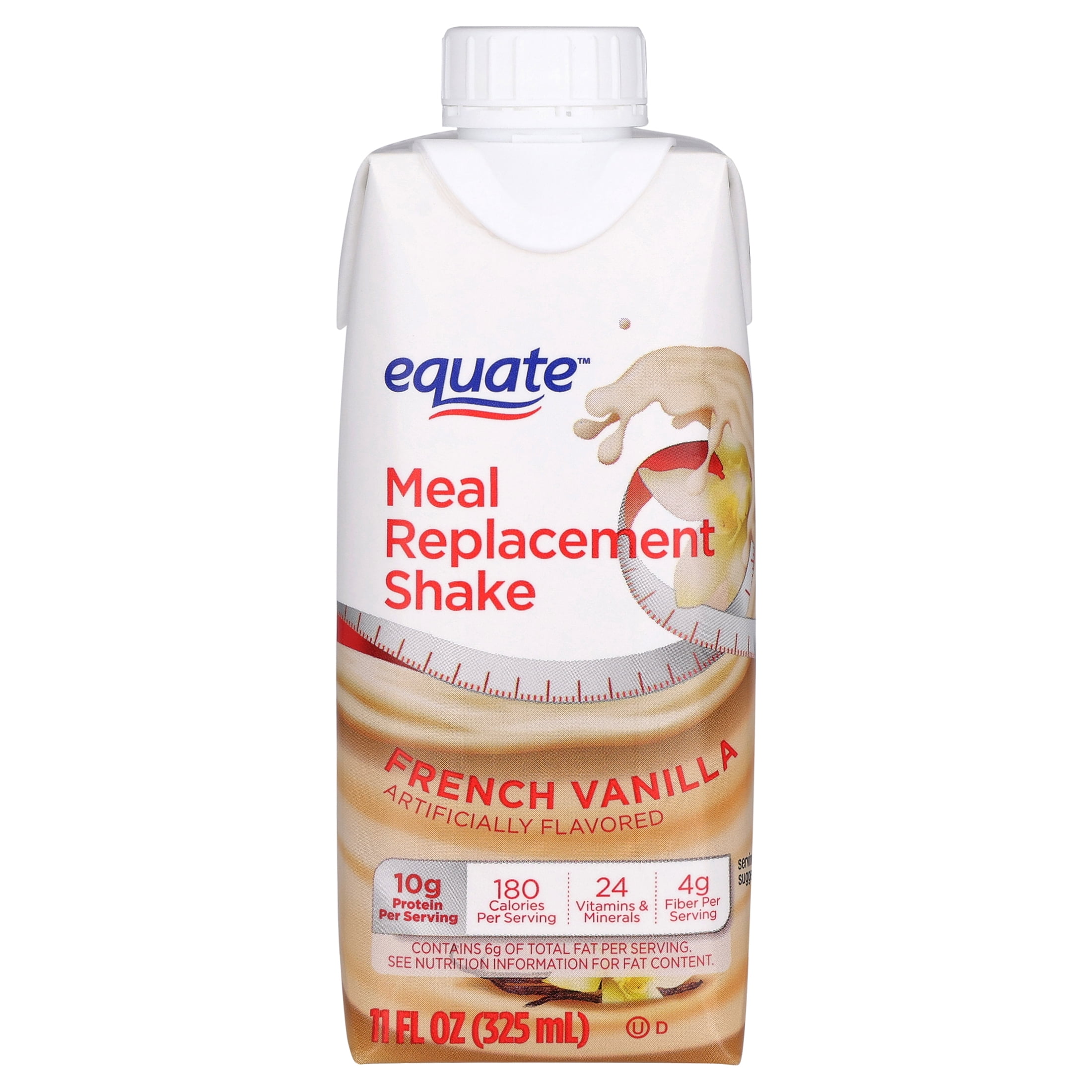 Equate Meal Replacement Shake, French Vanilla, 11 fl oz, 12 Count