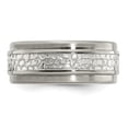 thumbnail image 4 of Edward Mirell Titanium&Sterling Silver Brushed&Polished 9mm Ring, 4 of 7
