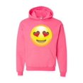 thumbnail image 1 of Unisex Emoji Heart-Shaped Eyes Hoodie Sweatshirt, 1 of 5