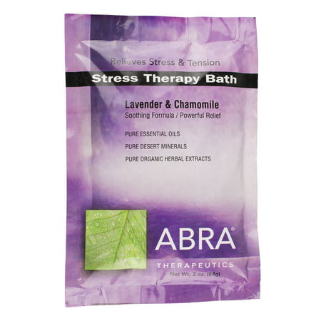 Stress Therapy (Lavender + Chamomile) Bath Salt by Abra (3oz (Best Nature For Abra)