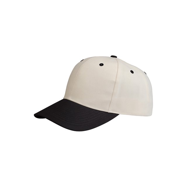 Top Headwear Pro Style Twill Cap - Natural/Black