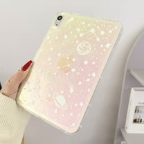 TECH CIRCLE for iPad Mini (A17 Pro) Case 2024 Release, iPad Mini 6th Generation Case 8.3" 2021 Release, Cute Cartoon Back Cover Case, Durable Soft Silicone Cover, Slim Lightweight Case, White Galaxy