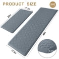 thumbnail image 2 of Buganda Kitchen Rugs and Mats, Sets of 2 Runner Rugs, Anti Fatigue Kitchen Rugs, Non Slip Waterproof Floor Mats, 17.3"x48"+17.3"x29", Grey, 2 of 9