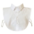thumbnail image 1 of Detachable Ruffled False Collar, Shirt Inner Collar, Sweater Matching Neck Ornament, Universal Versatile Neck for Tops Dress Up Easy Match Clothing Accessory,Silver,M, 1 of 7