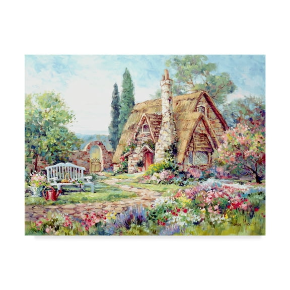 Trademark Fine Art 'Secluded Garden' Canvas Art by Barbara Mock